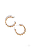 Paparazzi Braided Bravado - Gold Hoop Earrings
