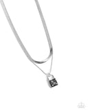 Paparazzi Padlock Possession - Silver Necklace