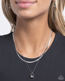 Paparazzi Padlock Possession - Silver Necklace
