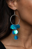 Paparazzi Holographic Hype - Blue Mermaid Earrings