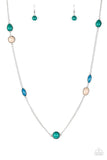 Paparazzi Pacific Piers - Multi - Blue, Brown and Green Beads - Necklace and matching Earrings - The Jewelry Box Collection 