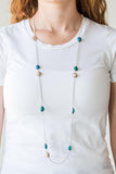 Paparazzi Pacific Piers - Multi - Blue, Brown and Green Beads - Necklace and matching Earrings - The Jewelry Box Collection 