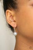 Paparazzi Empire State Empress - Silver Pearl Necklace and Matching Earrings