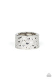 Paparazzi Self-Made Man - Silver - Thick Band - Hammered Ring - Men's Collection