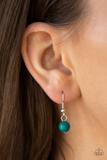 Paparazzi Voyager Vibes - Multi - Blue and Green Beads - Silver Necklace and matching Earrings