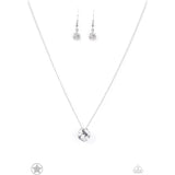 Paparazzi What a Gem White Necklace with Matching earrings - The Jewelry Box Collection 