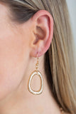 Paparazzi Backstreet Bandit - Gold Necklace and Matching Earrings - The Jewelry Box Collection 