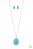 Paparazzi Harbor Harmony Blue Necklace and Matching Earrings - The Jewelry Box Collection 