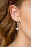 Paparazzi Miami Mojito - White Beads - Silver Chain Necklace and matching Earrings - The Jewelry Box Collection 
