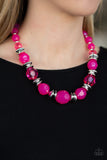 Paparazzi Dine and Dash - Pink Necklace and Matching Earrings - The Jewelry Box Collection 