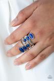 Paparazzi Wraparound Radiance - Blue - Cat's Eye Moonstone - Silver Band Ring