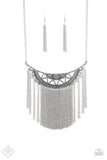 Paparazzi Empress Excursion - Silver - Necklace and matching Earrings