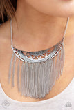 Paparazzi Empress Excursion - Silver - Necklace and matching Earrings