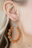 Paparazzi Festively Flower Child - Orange Flower Earrings