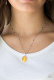 Paparazzi Accessories Summer Cool - Yellow Necklace & Earrings - The Jewelry Box Collection 