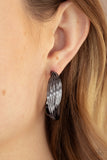 Paparazzi Curves In All The Right Places - Black Hoop Earrings