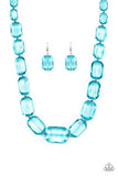 Paparazzi ICE Versa - Blue Acrylic - Necklace and matching Earrings