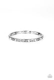 Paparazzi Malibu Marvelous - White Silver Bracelet