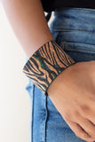 Paparazzi Show Your True Stripes - Blue Cork Bracelet