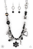 Paparazzi Charmed, I Am Sure - Black Necklace - The Jewelry Box Collection 