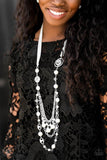 Paparazzi All the Trimmings Ivory Pearl Necklace - The Jewelry Box Collection 