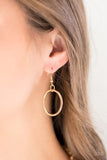 Paparazzi Elegantly Ensnared - Gold Necklace and Matching Earrings