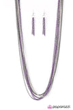 Paparazzi Colorful Calamity - Purple Necklace - The Jewelry Box Collection 