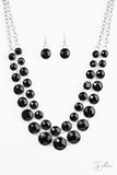 Paparazzi Retired 2017 Iconic - Zi Collection - Necklace and matching Earrings - The Jewelry Box Collection 