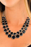 Paparazzi Retired 2017 Iconic - Zi Collection - Necklace and matching Earrings - The Jewelry Box Collection 