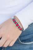 Paparazzi Highlander - Red Bracelet