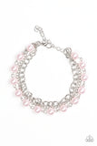 Paparazzi Classically Cambridge - Pink Pearls - Silver Chains - Bracelet