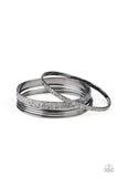 Paparazzi Full Circle - Black Bangles Bracelet