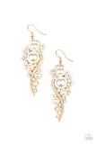 Paparazzi High-End Elegance - Gold Pearl Earring