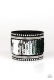 Paparazzi MERMAIDS Have More Fun - Green / Silver - Sequin Rhinestones Bracelet
