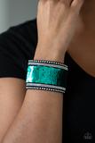 Paparazzi MERMAIDS Have More Fun - Green / Silver - Sequin Rhinestones Bracelet