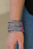 Paparazzi Wham Bam Glam - Purple - White & Smoky Rhinestones - Wrap Bracelet