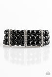 Paparazzi Put On Your GLAM Face - Black Bracelet