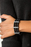 Paparazzi Put On Your GLAM Face - Black Bracelet