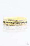 Paparazzi Mega Glam - Yellow Wrap Bracelet