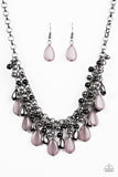 Paparazzi Diva Attitude - BlackTeardrop Necklace and matching Earrings