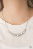 Paparazzi Absolutely Brilliant Silver Pearl Necklace - The Jewelry Box Collection 