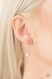 Paparazzi Absolutely Brilliant Silver Pearl Necklace - The Jewelry Box Collection 