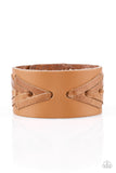 Paparazzi Cowboy Country - Brown - Leather Laces - Urban Bracelet