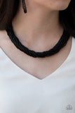 Paparazzi The Speed of STARLIGHT - Black- Seed Beads - Necklace and matching Earrings - The Jewelry Box Collection 