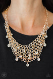 Paparazzi Fishing for Compliments - Gold Necklace - The Jewelry Box Collection 