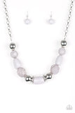 Paparazzi South Shore Sensation - Silver Necklace and Matching Earrings