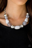Paparazzi South Shore Sensation - Silver Necklace and Matching Earrings