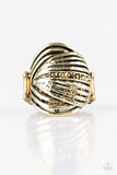 Paparazzi Ring - Glitter Tracker - Brass
