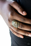 Paparazzi Ring - Glitter Tracker - Brass