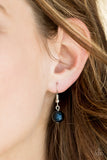 Paparazzi Party Pearls - Blue Pearls - White Rhinestones Necklace and matching Earrings